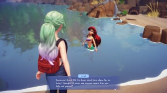 Ariel's hidden island accessed via the raft, Disney Dreamlight Valley Ariel Guide 