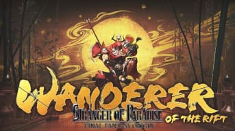 Stranger of Paradise DLC header showing off the logo and Gilgamesh from the DLC