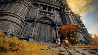 Three players trudging towards a colosseum in the Elden Ring Colosseum Update