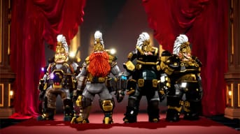 Four blinged-out dwarves in the new Deep Rock Galactic anniversary event DLC