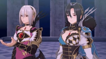 Two characters in mid-close up in Fire Emblem Engage