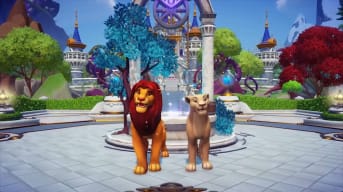 Simba and Nala in the new Disney Dreamlight Valley April update