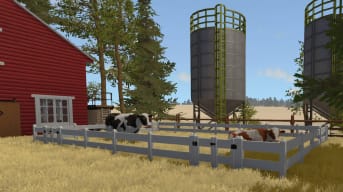 House Flipper Animals Guide - Cover Image Two Cows in a Pen Next to a Silo