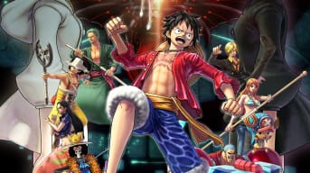 Concept art depicting Luffy and the Straw Hat Pirates in the new One Piece Odyssey DLC Reunion of Memories