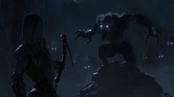 A werewolf creature primed to attack the player character in Diablo IV