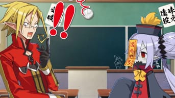 Mr. Ranger and the Zombie Maiden in a classroom for the Disgaea 7 "What Is Disgaea" trailer