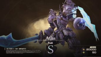 The artwork shown for Atlas at the start of the fight