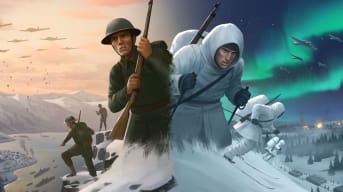 Key art for the new Hearts of Iron IV: Arms Against Tyranny expansion, showing soldiers in the snow