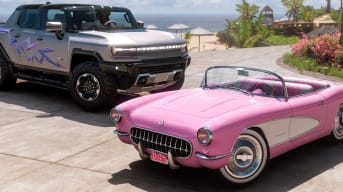The new Barbie and Ken-themed cars in Forza Horizon 5 as part of the Xbox Barbie collab
