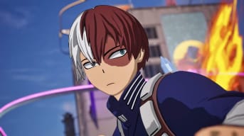 A close-up of Shoto Todoroki in the new Fortnite My Hero Academia crossover