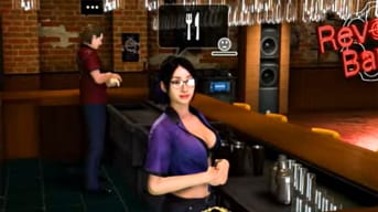 Like a Dragon: Infinite Wealth - Kson's character Kei stands behind the counter of the Revolve Bar