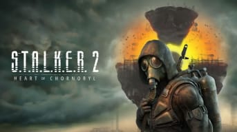 Stalker 2 Heart of Chornobyl Key Art Showing a Stalker and the game's logo