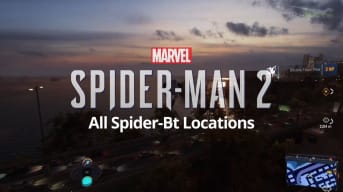 The Spider-Man 2 logo and text against a backdrop of Spider-Man Swinging