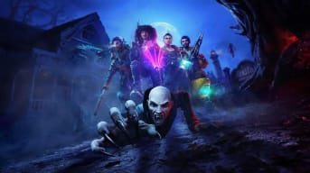 Redfall Key Artwork Showing Characters attacking a vampire