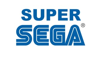 The logo of Sega with "super" written on it