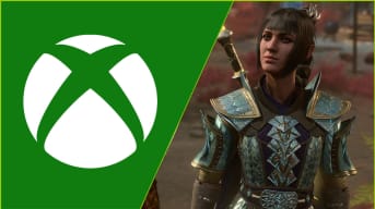 Baldur's Gate 3 Shadowheart and Xbox Logo