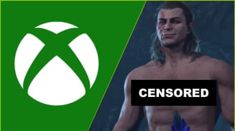 Baldur's Gate 3 Bare-chested Halsin Censored and Xbox Logo