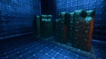 Enshrouded Server Guide - Cover Image Bronze Block Sculptures in a Blue Room