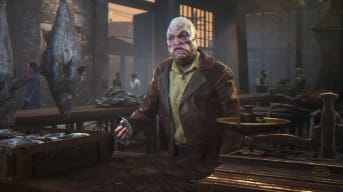 A monstrous merchant in a fishmonger's in The Sinking City