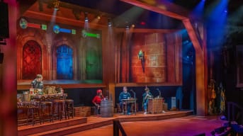 A screenshot of set decorations from The Twenty-Sided Tavern, a Dungeons & Dragons theatrical production.