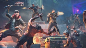 Survivors fighting off zombies in Dying Light 2 with melee weapons and firearms