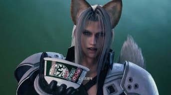 Sephirot Fox Boy in Final Fantasy VII Rebirth Donbei Commercial 