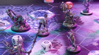 A screenshot of miniatures from the Warhammer Underworlds Zondara's Gravebreakers preview.