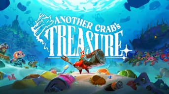 The key art for Another Crab's Treasure, which shows protagonist Kril holding his fork