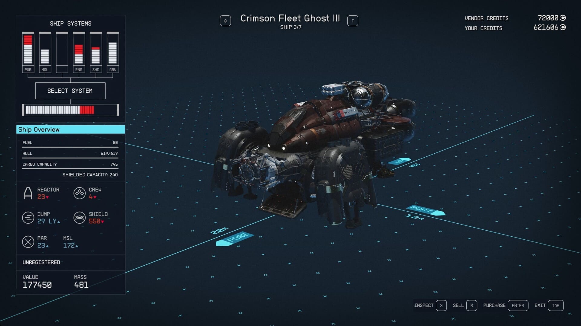 Crimson Fleet Ghost III  - Class A (177,450 Credits)