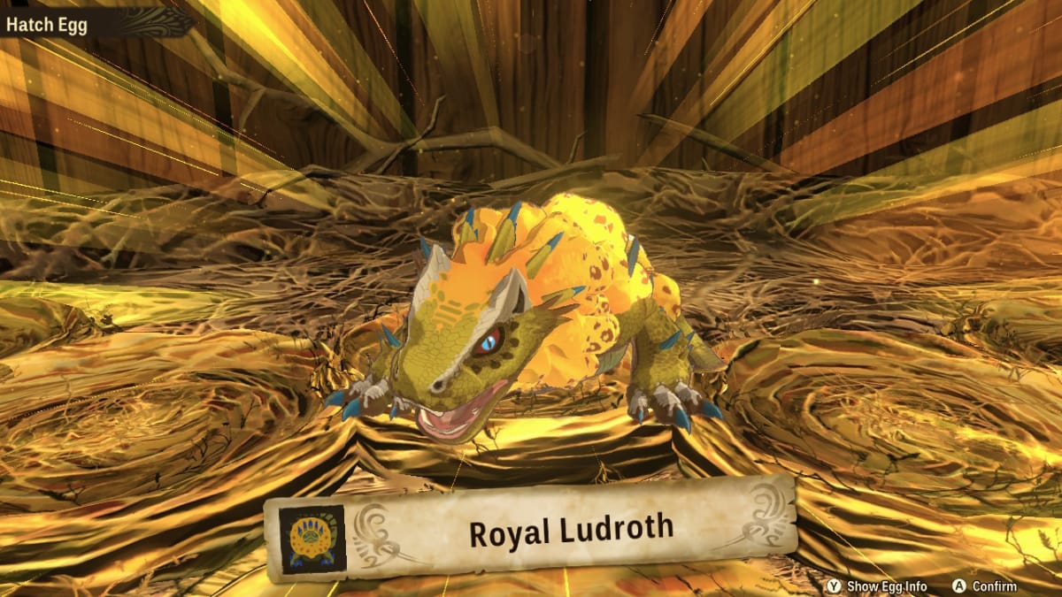 A Royal Ludroth hatched from an egg