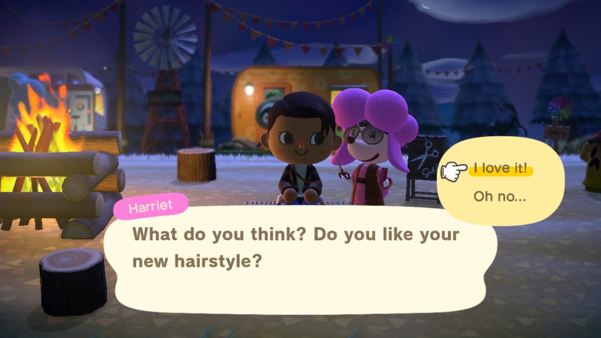 Harriet's hairdo-over in Animal Crossing: New Horizons