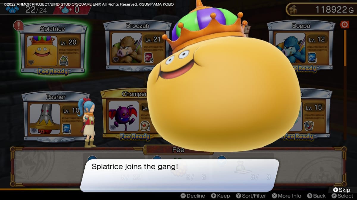 Recruiting a King She-slime in Dragon Quest Treasures