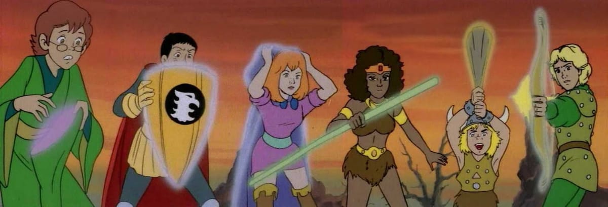 An image of the party from the D&D Cartoon
