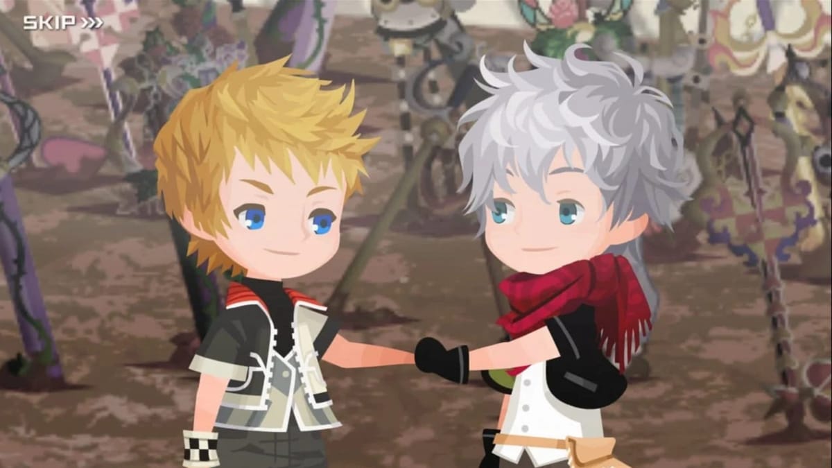 Two Chibi Kingdom Hearts characters can be seen