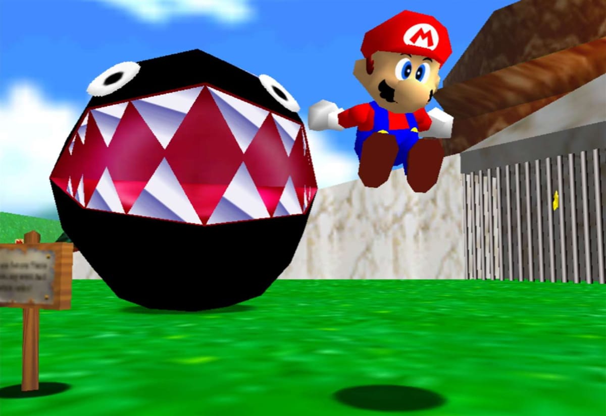 Gameplay image from Super Mario 64 
