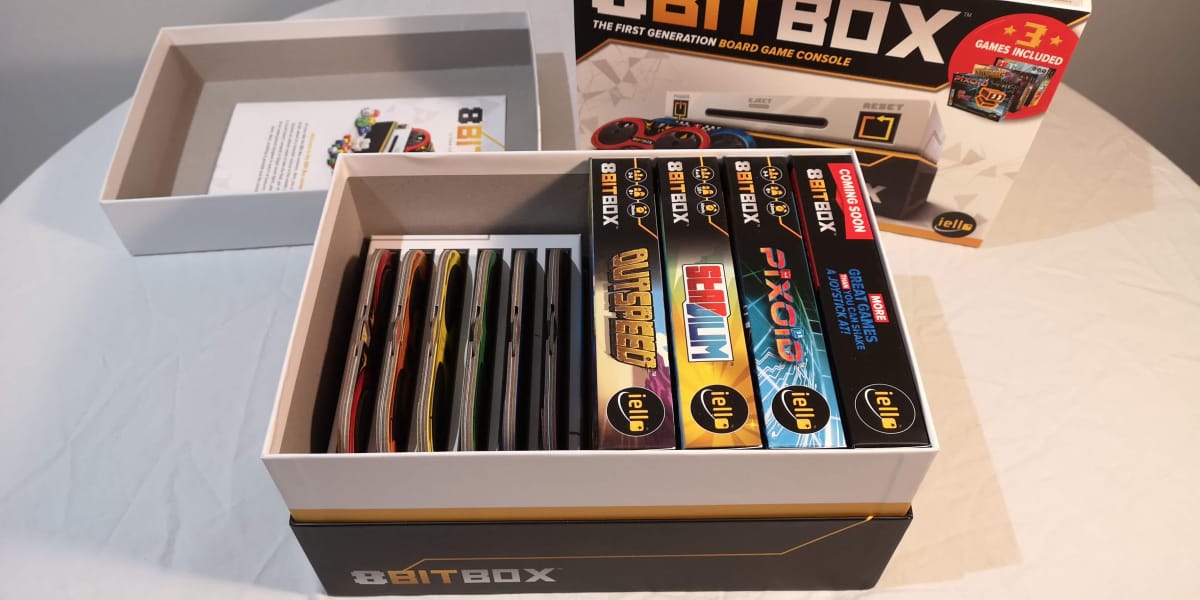 Everything stores neatly inside 8Bit Box's Box.