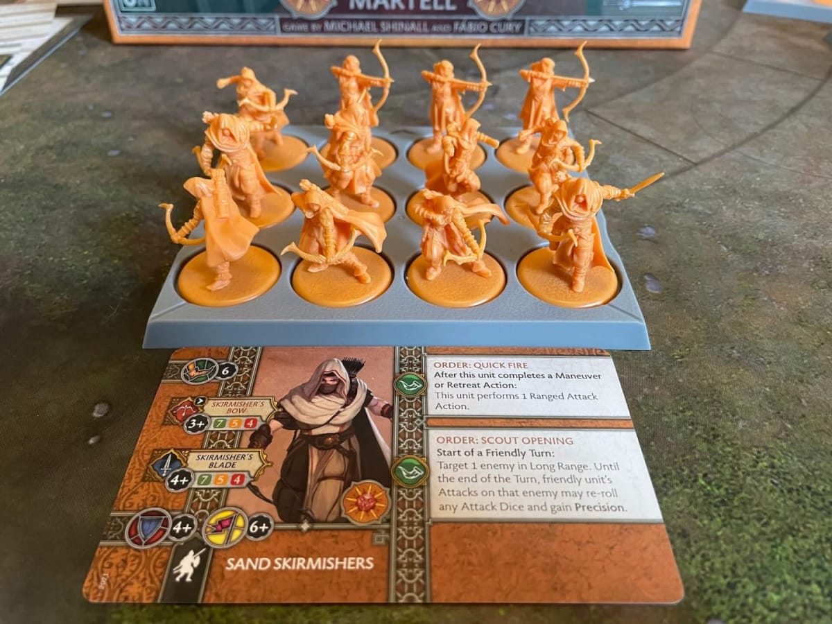 Miniatures from A Song Of Ice And Fire TMG - House Martell, the Sand Skirmishers