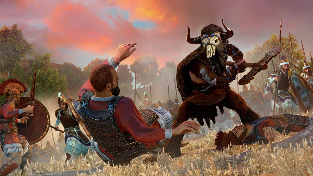 A Total War Saga: TROY, image of the not mythical creature, the Minotaur in Troy is still a force to be reckoned with.