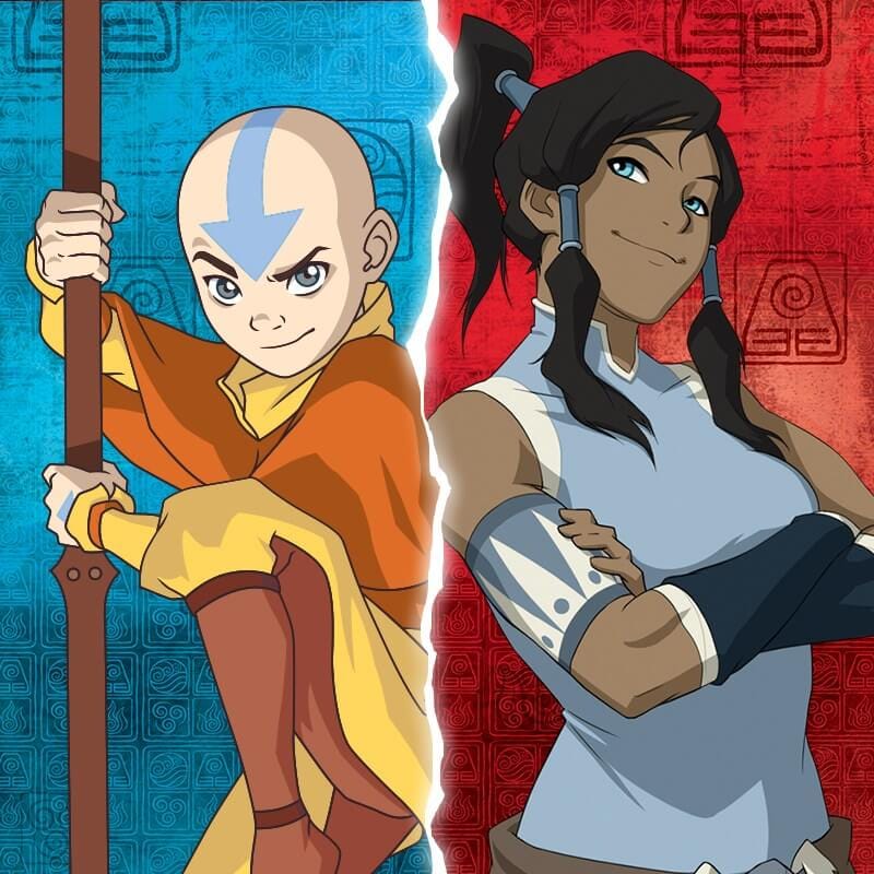 Aang and Katara. Photo via Magpie Games
