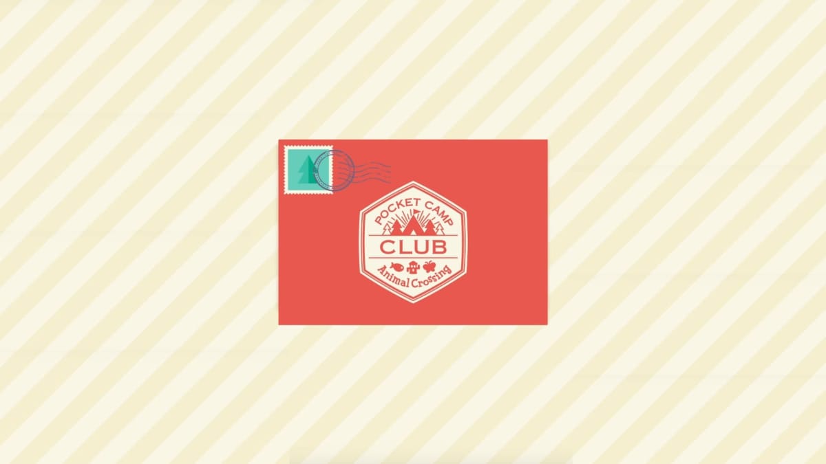 Animal Crossing: Pocket Camp Club envelope