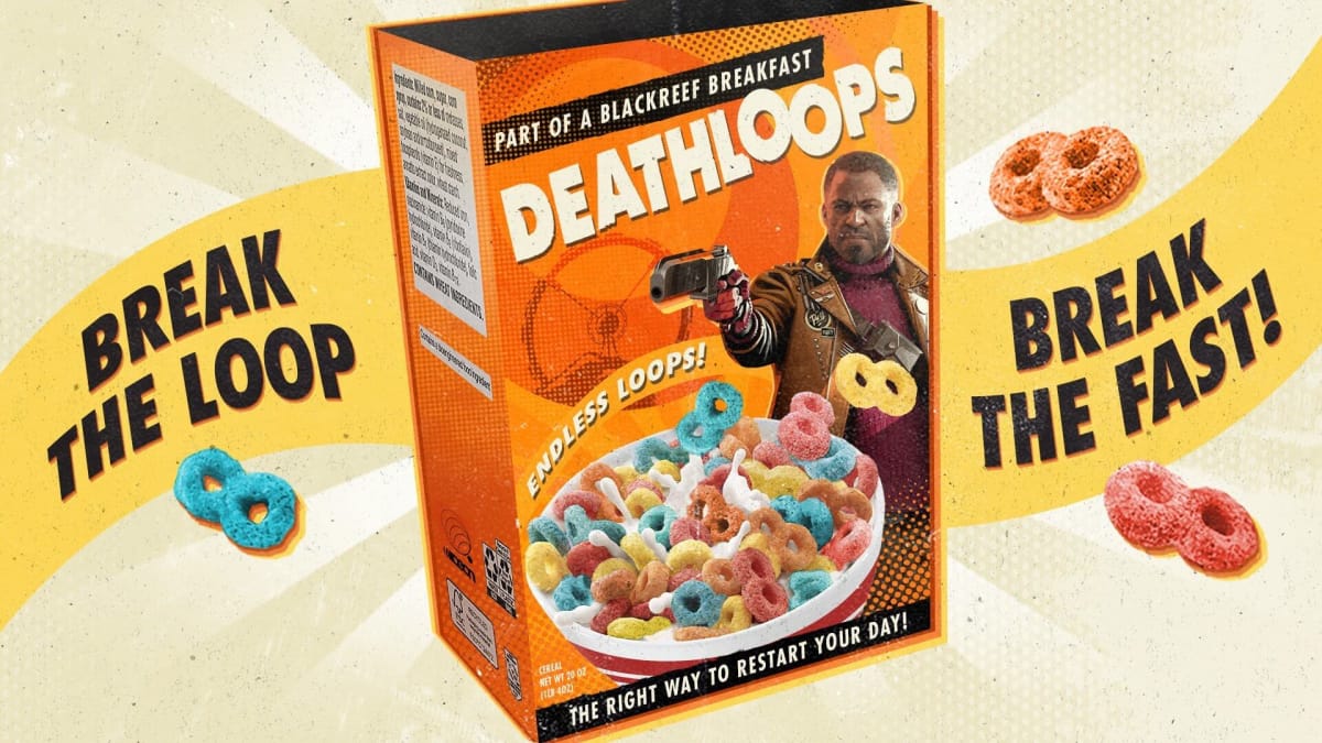 Deathloop cereal announced on April Fools' Day.