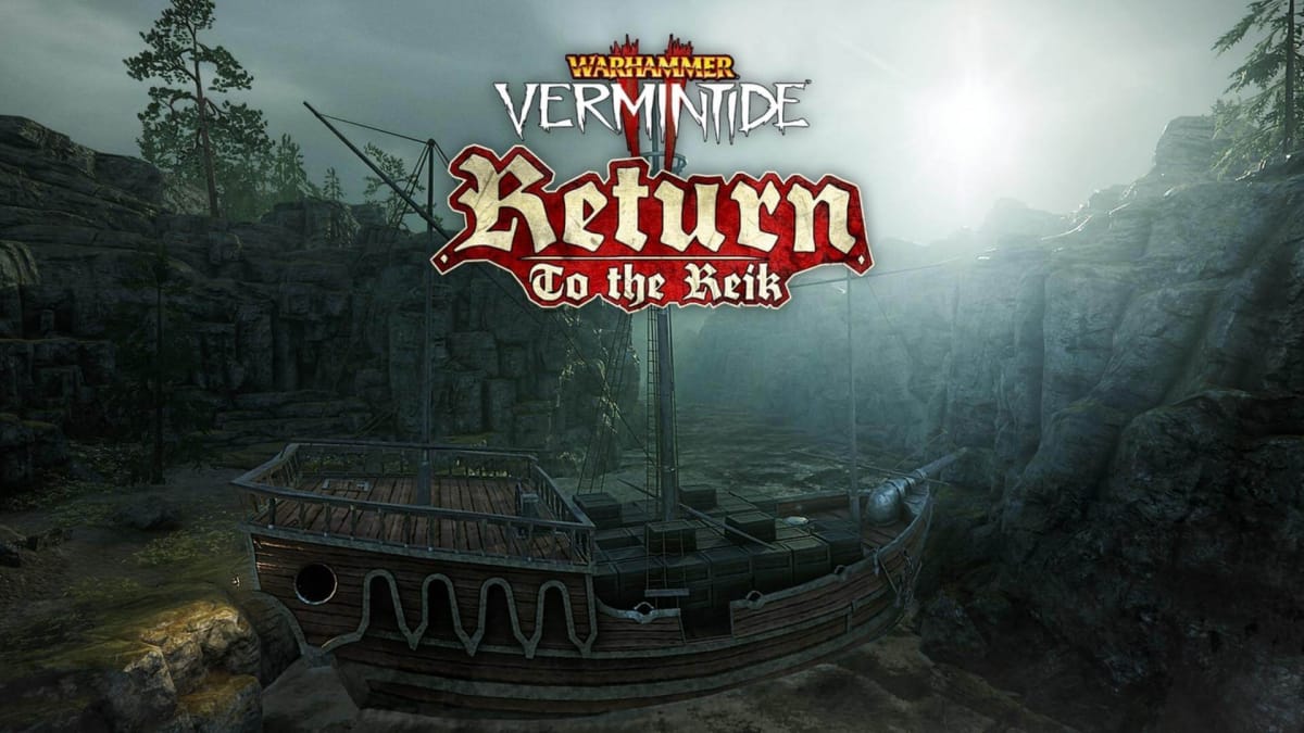 Promotional art for an April Fools' Day DLC for Vermintide 2.