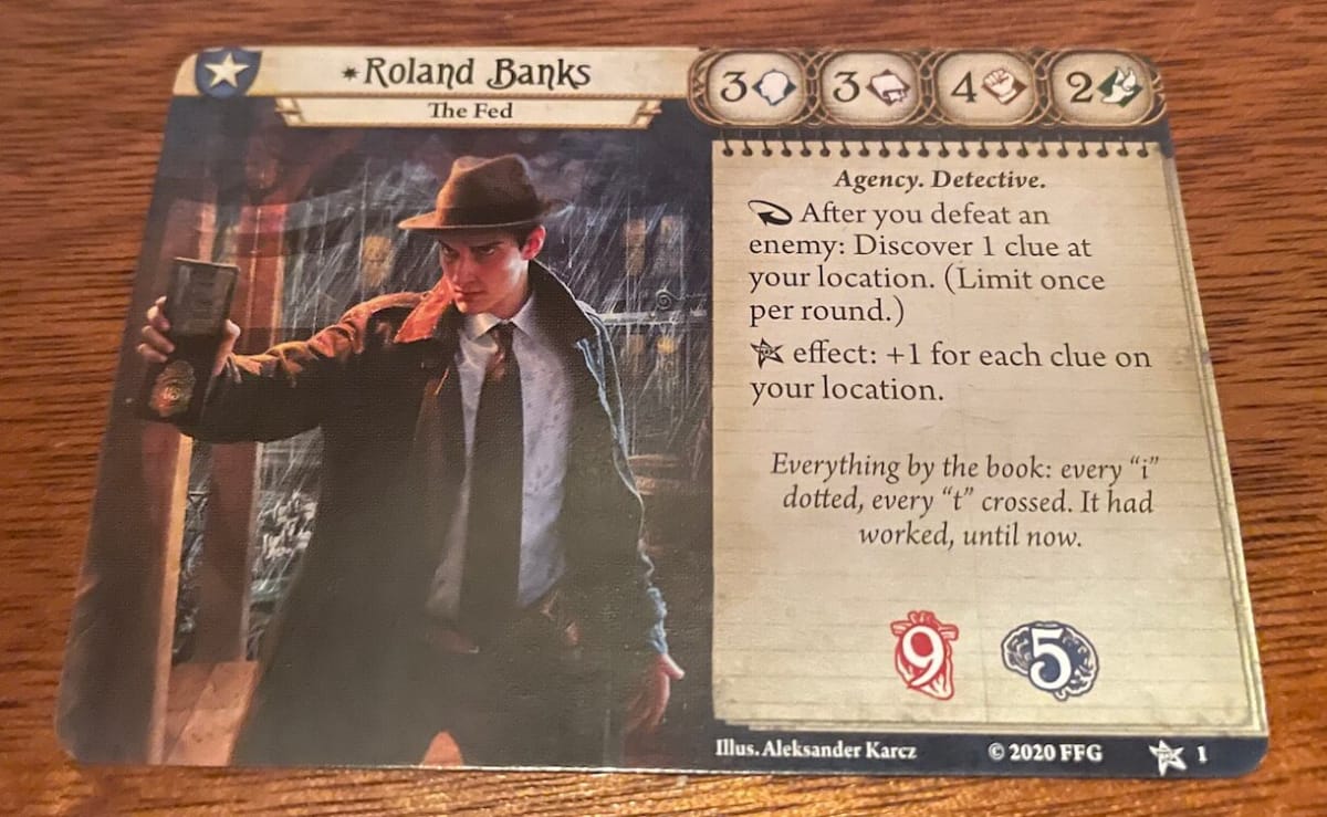 Arkham Horror: The Card Game Character Card