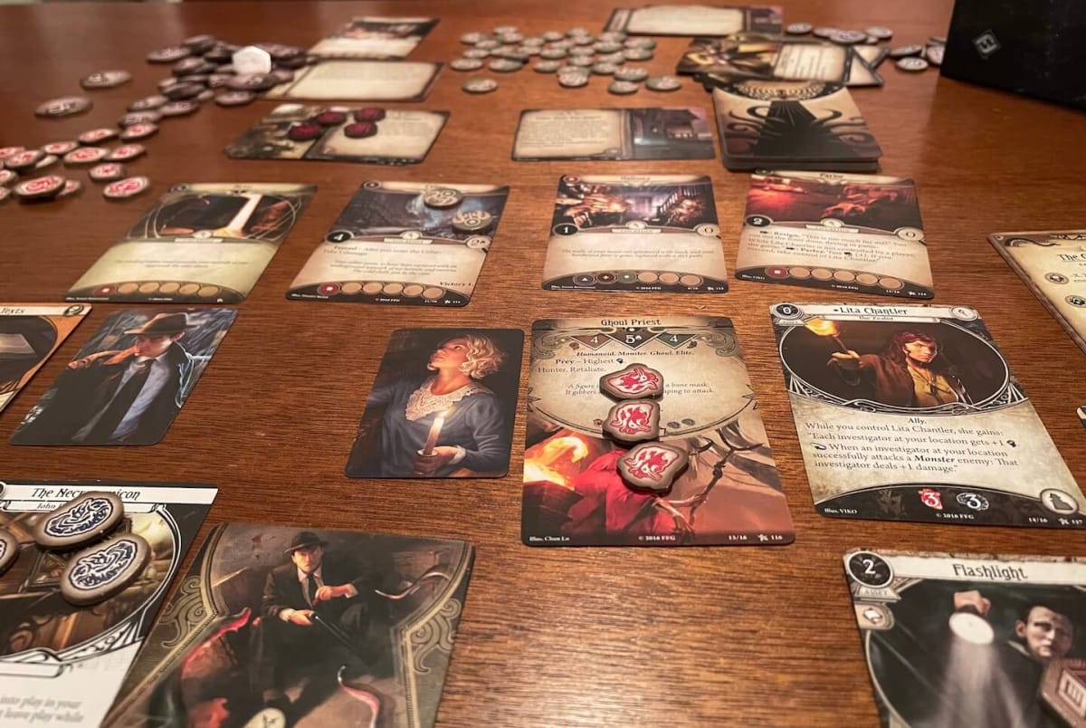 A full game of Arkham Horror: The Card Game