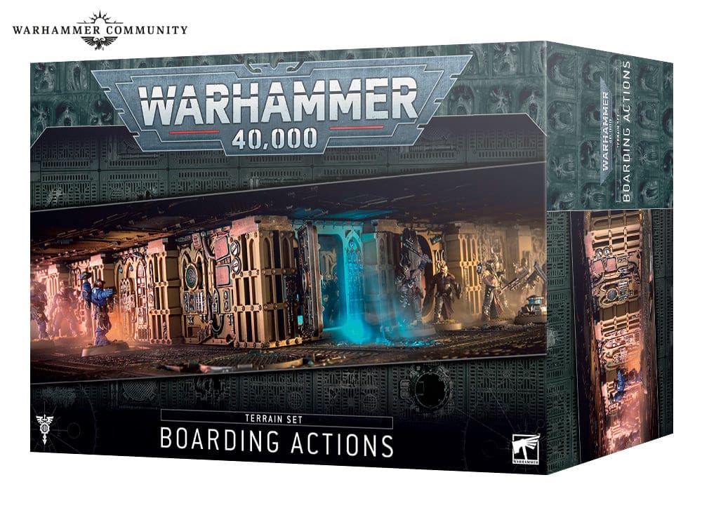 The upcoming Warhammer 40K Boarding Actions Terrain Set box.