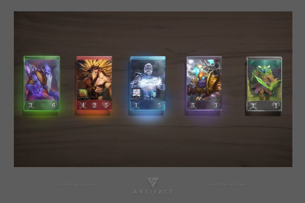 Some updated card artwork in Artifact