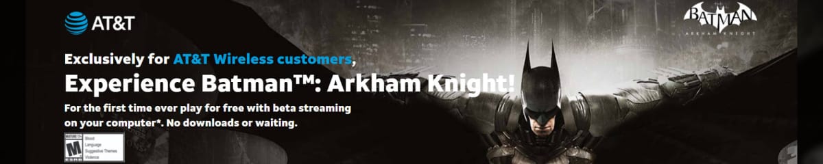 Batman: Arkham Knight Cloud version Stadia AT&T slice