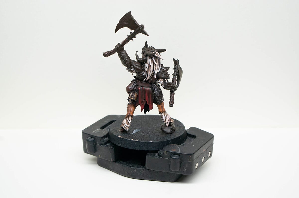 An image of the Beastlord being painted, from our Warhammer Painting Guide