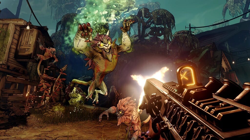 The player facing off against some enemies in Borderlands 3