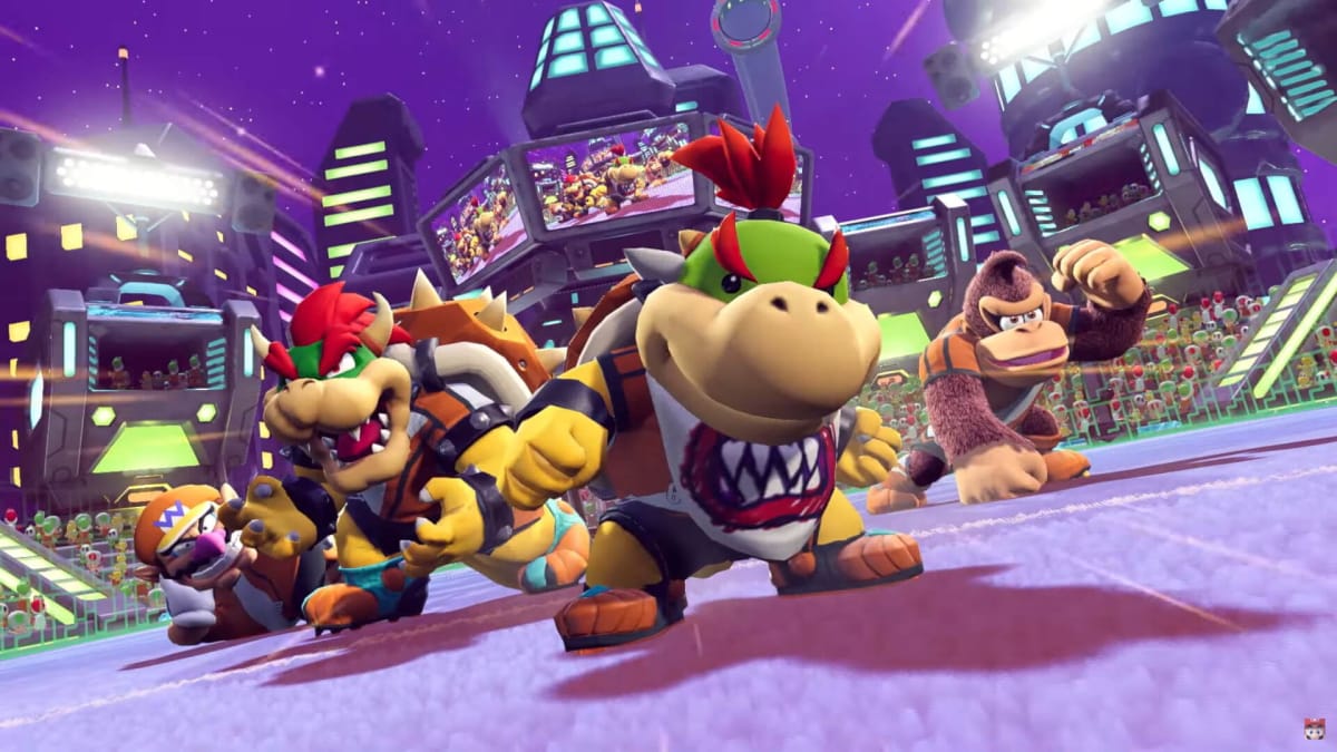 Bowser Jr making his first appearance in Mario Strikers: Battle League